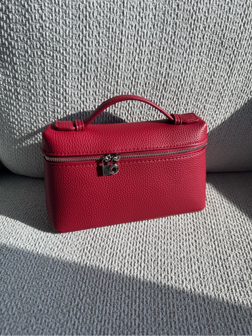 Leather top handle crossbody bag